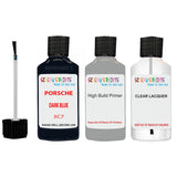 Lacquer metallic paint Porsche 911 Dark Blue Code 3C7 Scratch Repair Kit