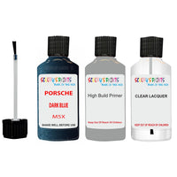 Lacquer metallic paint Porsche Gt3 Dark Blue Code M5X Scratch Repair Kit
