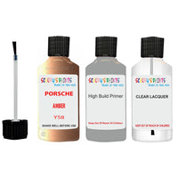 Lacquer metallic paint Porsche Other Models Amber Code Y58 Scratch Repair Kit