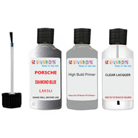 Lacquer metallic paint Porsche 930 Diamond Blue Code Lm5U Scratch Repair Kit