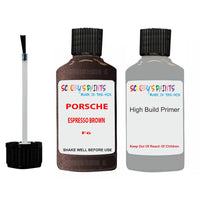 anti rust primer for Porsche 911 Espresso Brown Code F6 Scratch Repair Kit