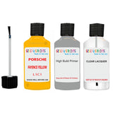 Lacquer metallic paint Porsche Carrera Fayence Yellow Code L1C1 Scratch Repair Kit