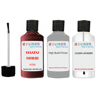 Touch Up Paint For ISUZU CROSSWIND FOXFIRE RED Code 658 Scratch Repair