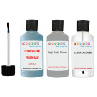 Lacquer metallic paint Porsche Cayenne Frozen Blue Metallic Code Lk5J Scratch Repair Kit