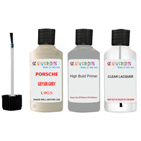 Lacquer metallic paint Porsche 911 Geysir Grey Code L9G5 Scratch Repair Kit