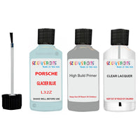 Lacquer metallic paint Porsche 911 Glacier Blue Code L32Z Scratch Repair Kit