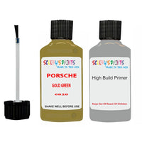anti rust primer for Porsche 911 Gold Green Code 6828 Scratch Repair Kit