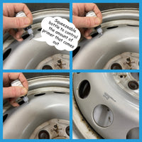 Alloy Wheel Rim Paint Repair Kit For Porsche Steel Gray Silver-Grey