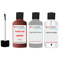 Lacquer metallic paint Porsche 911 Granatrot Code L822 Scratch Repair Kit