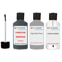 Lacquer metallic paint Porsche 911 Graphite Blue Code Lm5G Scratch Repair Kit