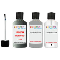 Touch Up Paint For ISUZU TROOPER GREENISH GREY Code 740 Scratch Repair