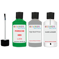 Lacquer metallic paint Porsche 911 Green Code L2D8 Scratch Repair Kit