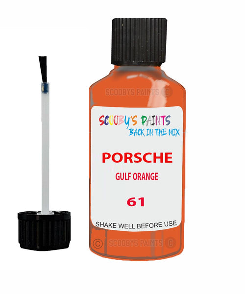Touch Up Paint For Porsche Carrera Gulf Orange Code 61 Scratch Repair Kit