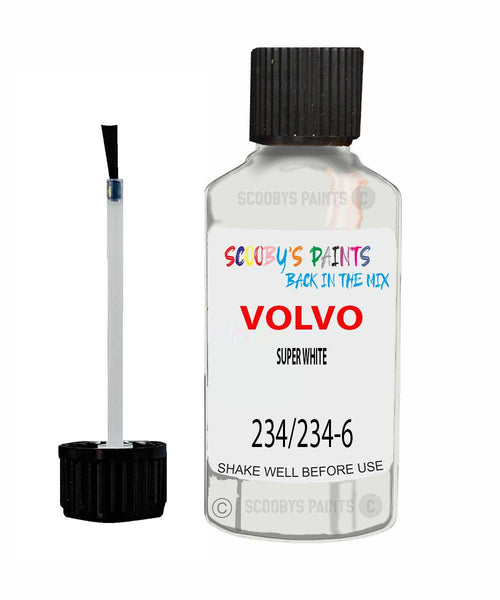 Paint For Volvo 400 Series Super White Code 234/234-6 Touch Up Scratch Repair Paint