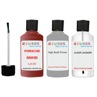 Lacquer metallic paint Porsche 931 Indian Red Code La3V Scratch Repair Kit