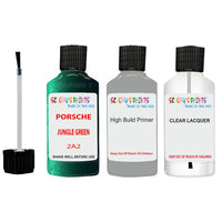 Lacquer metallic paint Porsche Boxster Jungle Green Code 2A2 Scratch Repair Kit