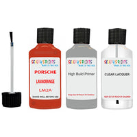 Lacquer metallic paint Porsche 911 Carrera Lavaorange Code Lm2A Scratch Repair Kit