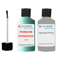 anti rust primer for Porsche 911 Lime Turquoise/Ocean Jade Code 25K Scratch Repair Kit