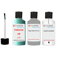 Lacquer metallic paint Porsche 911 Lime Turquoise/Ocean Jade Code 25K Scratch Repair Kit
