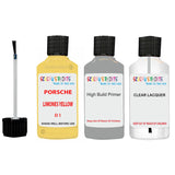 Lacquer metallic paint Porsche 928 Limones Yellow Code B1 Scratch Repair Kit