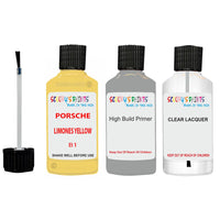 Lacquer metallic paint Porsche 911 Limones Yellow Code B1 Scratch Repair Kit