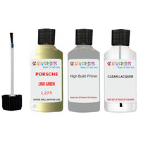 Lacquer metallic paint Porsche 911 Lind Green Code L275 Scratch Repair Kit