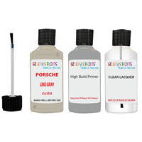 Lacquer metallic paint Porsche 911 Line Gray Code 60M Scratch Repair Kit
