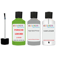 Lacquer metallic paint Porsche Carrera Lizard Green Code Lm6B Scratch Repair Kit