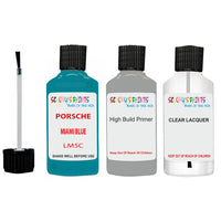 Lacquer metallic paint Porsche Boxster Spyder Miami Blue Code Lm5C Scratch Repair Kit