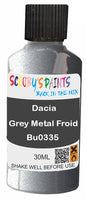 scratch and chip repair for damaged Wheels Dacia Grey Metal Froid Silver-Grey