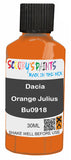 scratch and chip repair for damaged Wheels Dacia Orange Julius Orange