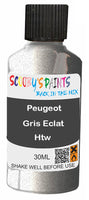 scratch and chip repair for damaged Wheels Peugeot Gris Epta Silver-Grey