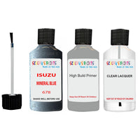 Touch Up Paint For ISUZU CROSSWIND MINERAL BLUE Code 678 Scratch Repair