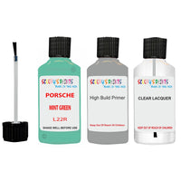 Lacquer metallic paint Porsche 911 Mint Green Code L22R Scratch Repair Kit
