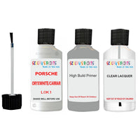 Lacquer metallic paint Porsche Cayenne Oryxwhite/Carrara White Code L0K1 Scratch Repair Kit