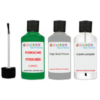 Lacquer metallic paint Porsche Boxster Python Green Code Lm6C Scratch Repair Kit