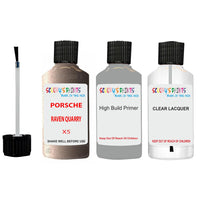 Lacquer metallic paint Porsche 911 Raven Quarry Code X5 Scratch Repair Kit