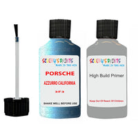 anti rust primer for Porsche Other Models Azzurro California Code 3F3 Scratch Repair Kit