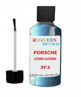 Touch Up Paint For Porsche Other Models Azzurro California Code 3F3 Scratch Repair Kit
