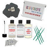 paint scuff chip stone Porsche 718 Ravenna Grey Code 6107 Scratch Repair Kit