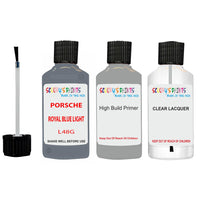 Lacquer metallic paint Porsche Cayenne Royal Blue Light Code L48G Scratch Repair Kit