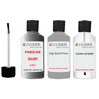 Lacquer metallic paint Porsche 911 Carrera Sealgrey Code 6B5 Scratch Repair Kit