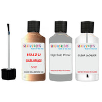 Touch Up Paint For ISUZU ISUZU ( OTHERS ) SOLEIL ORANGE Code 532 Scratch Repair