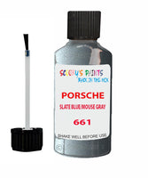 Touch Up Paint For Porsche 911 Slate Blue/Mouse Gray Code 661 Scratch Repair Kit