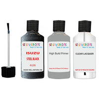 Touch Up Paint For ISUZU CROSSWIND STEEL BLACK Code 626 Scratch Repair