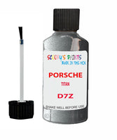 Touch Up Paint For Porsche Cayman Titan Code D7Z Scratch Repair Kit