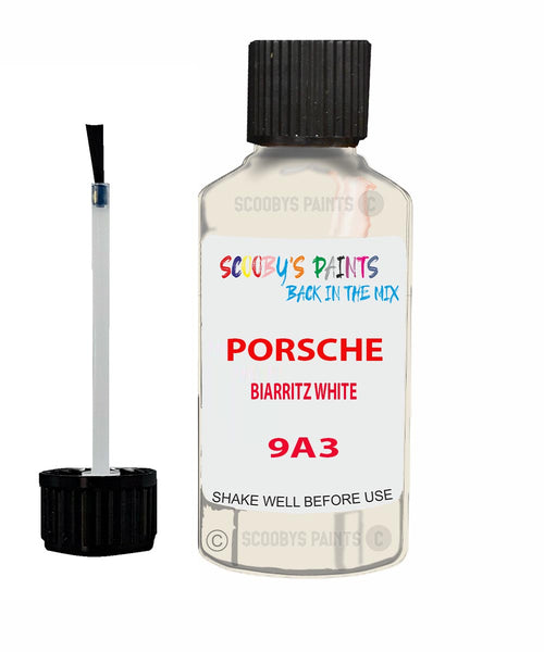 Touch Up Paint For Porsche Boxster Biarritz White Code 9A3 Scratch Repair Kit