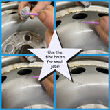 Alloy Wheel Rim Paint Repair Kit For Porsche Ceramica Silver-Grey