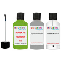 Lacquer metallic paint Porsche 911 Yellow Green Code N8 Scratch Repair Kit