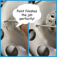 Alloy Wheel Rim Paint Repair Kit For Porsche Felgensilber Silver-Grey